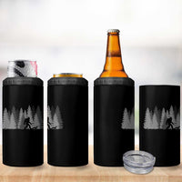 Bigfoot Walking Dachshund 4 in 1 Can Cooler Tumbler Funny Wiener Dog Gift Forest Sasquatch Yeti - Wonder Print Shop