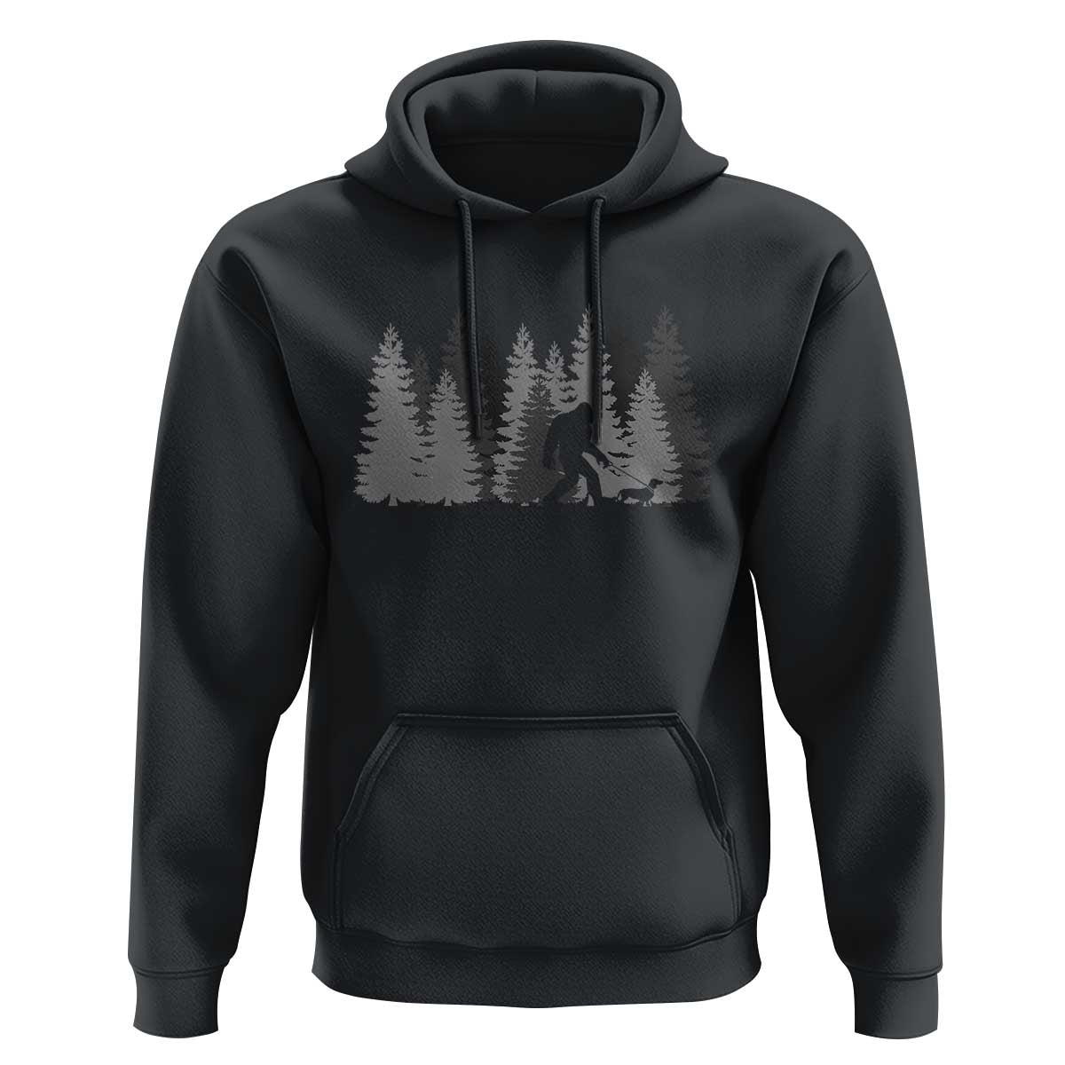 Bigfoot Walking Dachshund Hoodie Funny Wiener Dog Gift Forest Sasquatch Yeti - Wonder Print Shop