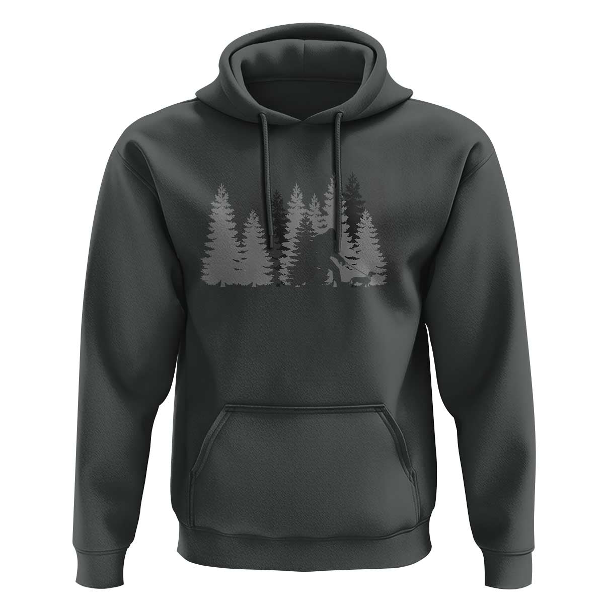 Bigfoot Walking Dachshund Hoodie Funny Wiener Dog Gift Forest Sasquatch Yeti - Wonder Print Shop