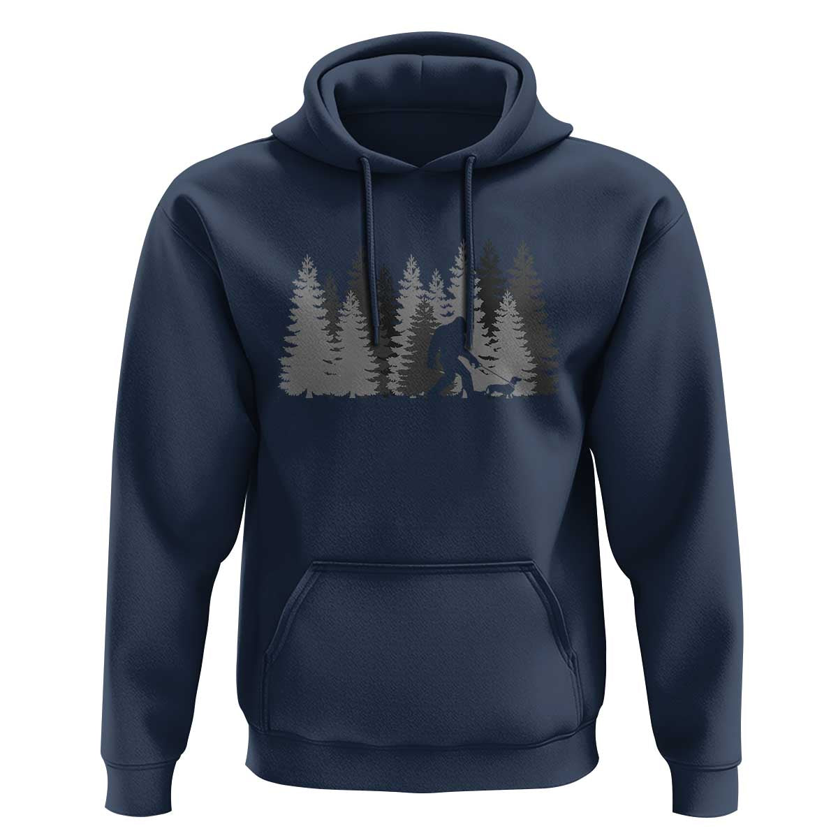 Bigfoot Walking Dachshund Hoodie Funny Wiener Dog Gift Forest Sasquatch Yeti - Wonder Print Shop