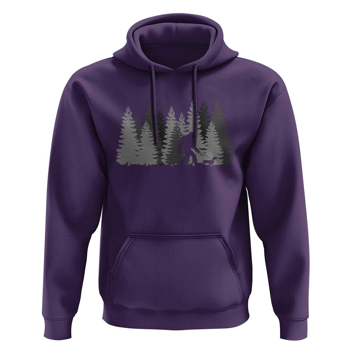 Bigfoot Walking Dachshund Hoodie Funny Wiener Dog Gift Forest Sasquatch Yeti - Wonder Print Shop