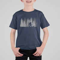 Bigfoot Walking Dachshund T Shirt For Kid Funny Wiener Dog Gift Forest Sasquatch Yeti - Wonder Print Shop