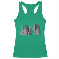 Bigfoot Walking Dachshund Racerback Tank Top Funny Wiener Dog Gift Forest Sasquatch Yeti - Wonder Print Shop
