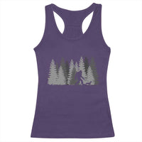 Bigfoot Walking Dachshund Racerback Tank Top Funny Wiener Dog Gift Forest Sasquatch Yeti - Wonder Print Shop