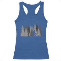 Bigfoot Walking Dachshund Racerback Tank Top Funny Wiener Dog Gift Forest Sasquatch Yeti - Wonder Print Shop