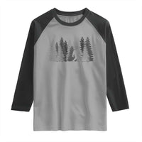 Bigfoot Walking Dachshund Raglan Shirt Funny Wiener Dog Gift Forest Sasquatch Yeti - Wonder Print Shop