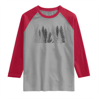 Bigfoot Walking Dachshund Raglan Shirt Funny Wiener Dog Gift Forest Sasquatch Yeti - Wonder Print Shop