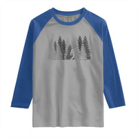 Bigfoot Walking Dachshund Raglan Shirt Funny Wiener Dog Gift Forest Sasquatch Yeti - Wonder Print Shop
