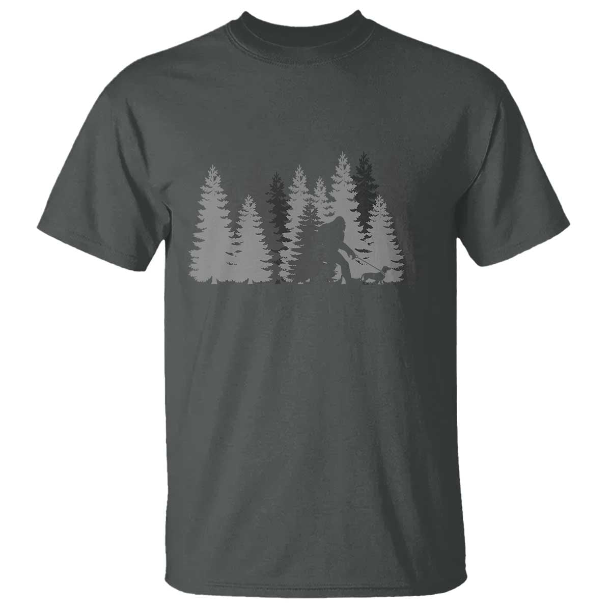 Bigfoot Walking Dachshund T Shirt Funny Wiener Dog Gift Forest Sasquatch Yeti - Wonder Print Shop