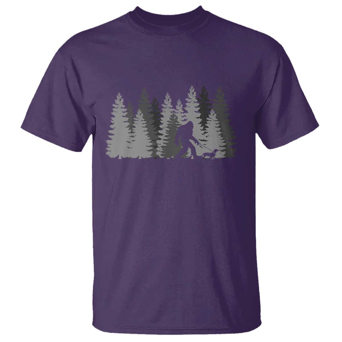 Bigfoot Walking Dachshund T Shirt Funny Wiener Dog Gift Forest Sasquatch Yeti - Wonder Print Shop