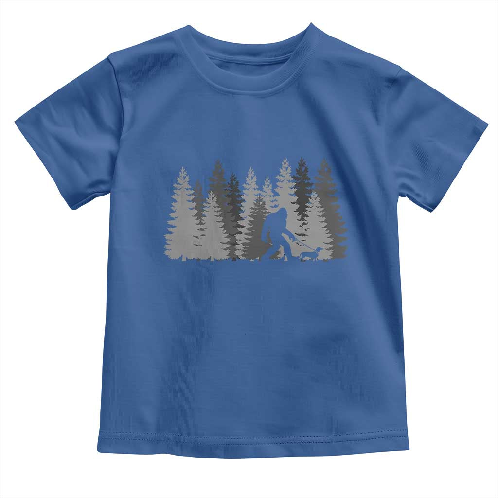 Bigfoot Walking Dachshund Toddler T Shirt Funny Wiener Dog Gift Forest Sasquatch Yeti - Wonder Print Shop