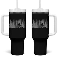 Bigfoot Walking Dachshund Tumbler With Handle Funny Wiener Dog Gift Forest Sasquatch Yeti - Wonder Print Shop