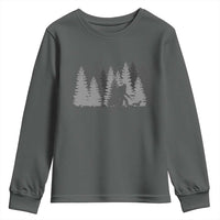 Bigfoot Walking Dachshund Youth Sweatshirt Funny Wiener Dog Gift Forest Sasquatch Yeti - Wonder Print Shop