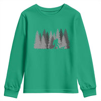 Bigfoot Walking Dachshund Youth Sweatshirt Funny Wiener Dog Gift Forest Sasquatch Yeti - Wonder Print Shop