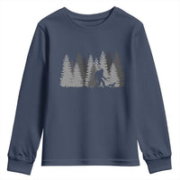 Bigfoot Walking Dachshund Youth Sweatshirt Funny Wiener Dog Gift Forest Sasquatch Yeti - Wonder Print Shop
