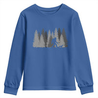 Bigfoot Walking Dachshund Youth Sweatshirt Funny Wiener Dog Gift Forest Sasquatch Yeti - Wonder Print Shop