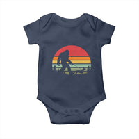 Retro Bigfoot Walking Dachshund Baby Onesie Funny Doxie Wiener Dog Walker Vintage 70s 80s - Wonder Print Shop