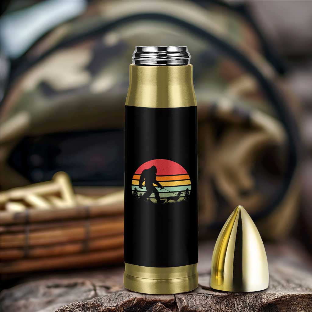 Retro Bigfoot Walking Dachshund Bullet Tumbler Funny Doxie Wiener Dog Walker Vintage 70s 80s - Wonder Print Shop