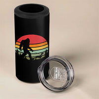 Retro Bigfoot Walking Dachshund 4 in 1 Can Cooler Tumbler Funny Doxie Wiener Dog Walker Vintage 70s 80s - Wonder Print Shop