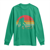 Retro Bigfoot Walking Dachshund Long Sleeve Shirt Funny Doxie Wiener Dog Walker Vintage 70s 80s - Wonder Print Shop