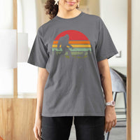 Retro Bigfoot Walking Dachshund T Shirt For Women Funny Doxie Wiener Dog Walker Vintage 70s 80s - Wonder Print Shop