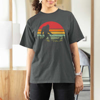 Retro Bigfoot Walking Dachshund T Shirt For Women Funny Doxie Wiener Dog Walker Vintage 70s 80s - Wonder Print Shop
