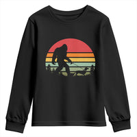 Retro Bigfoot Walking Dachshund Youth Sweatshirt Funny Doxie Wiener Dog Walker Vintage 70s 80s - Wonder Print Shop