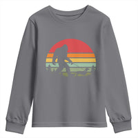 Retro Bigfoot Walking Dachshund Youth Sweatshirt Funny Doxie Wiener Dog Walker Vintage 70s 80s - Wonder Print Shop