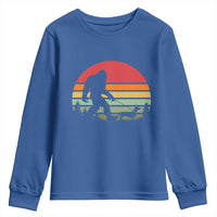 Retro Bigfoot Walking Dachshund Youth Sweatshirt Funny Doxie Wiener Dog Walker Vintage 70s 80s - Wonder Print Shop