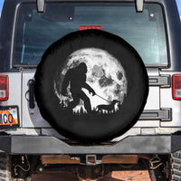 Bigfoot Walking Dachshund Spare Tire Cover Funny Doxie Wiener Sasquatch Night Stroll Full Moon - Wonder Print Shop