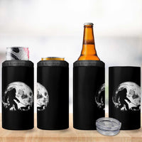 Bigfoot Walking Dachshund 4 in 1 Can Cooler Tumbler Funny Doxie Wiener Sasquatch Night Stroll Full Moon - Wonder Print Shop