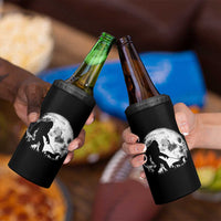 Bigfoot Walking Dachshund 4 in 1 Can Cooler Tumbler Funny Doxie Wiener Sasquatch Night Stroll Full Moon - Wonder Print Shop