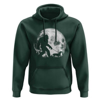Bigfoot Walking Dachshund Hoodie Funny Doxie Wiener Sasquatch Night Stroll Full Moon - Wonder Print Shop