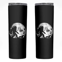 Bigfoot Walking Dachshund Skinny Tumbler Funny Doxie Wiener Sasquatch Night Stroll Full Moon - Wonder Print Shop
