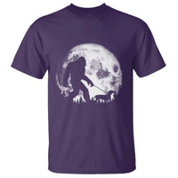 Bigfoot Walking Dachshund T Shirt Funny Doxie Wiener Sasquatch Night Stroll Full Moon - Wonder Print Shop