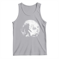 Bigfoot Walking Dachshund Tank Top Funny Doxie Wiener Sasquatch Night Stroll Full Moon - Wonder Print Shop