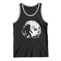 Bigfoot Walking Dachshund Tank Top Funny Doxie Wiener Sasquatch Night Stroll Full Moon - Wonder Print Shop
