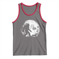 Bigfoot Walking Dachshund Tank Top Funny Doxie Wiener Sasquatch Night Stroll Full Moon - Wonder Print Shop
