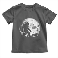 Bigfoot Walking Dachshund Toddler T Shirt Funny Doxie Wiener Sasquatch Night Stroll Full Moon - Wonder Print Shop