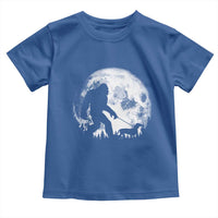 Bigfoot Walking Dachshund Toddler T Shirt Funny Doxie Wiener Sasquatch Night Stroll Full Moon - Wonder Print Shop