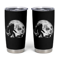 Bigfoot Walking Dachshund Tumbler Cup Funny Doxie Wiener Sasquatch Night Stroll Full Moon - Wonder Print Shop