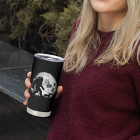 Bigfoot Walking Dachshund Tumbler Cup Funny Doxie Wiener Sasquatch Night Stroll Full Moon - Wonder Print Shop