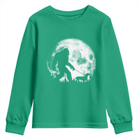 Bigfoot Walking Dachshund Youth Sweatshirt Funny Doxie Wiener Sasquatch Night Stroll Full Moon - Wonder Print Shop