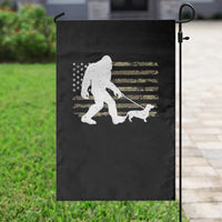 Bigfoot Walking Dachshund Garden Flag Sasquatch Camo American Flag USA Military Patriotic - Wonder Print Shop