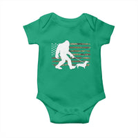 Bigfoot Walking Dachshund Baby Onesie Sasquatch Camo American Flag USA Military Patriotic - Wonder Print Shop