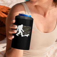 Bigfoot Walking Dachshund 4 in 1 Can Cooler Tumbler Sasquatch Camo American Flag USA Military Patriotic - Wonder Print Shop