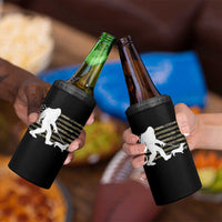 Bigfoot Walking Dachshund 4 in 1 Can Cooler Tumbler Sasquatch Camo American Flag USA Military Patriotic - Wonder Print Shop