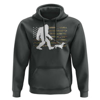 Bigfoot Walking Dachshund Hoodie Sasquatch Camo American Flag USA Military Patriotic - Wonder Print Shop