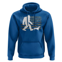 Bigfoot Walking Dachshund Hoodie Sasquatch Camo American Flag USA Military Patriotic - Wonder Print Shop