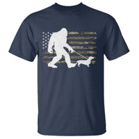 Bigfoot Walking Dachshund T Shirt Sasquatch Camo American Flag USA Military Patriotic - Wonder Print Shop